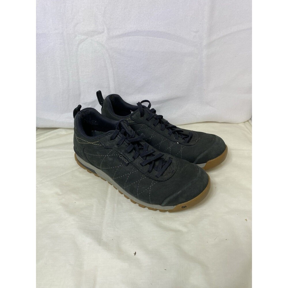 Oboz Bloom Fit Insole Women's 7.5 Hiking Sneaker Shoe Navy Blue Leather Outdoor